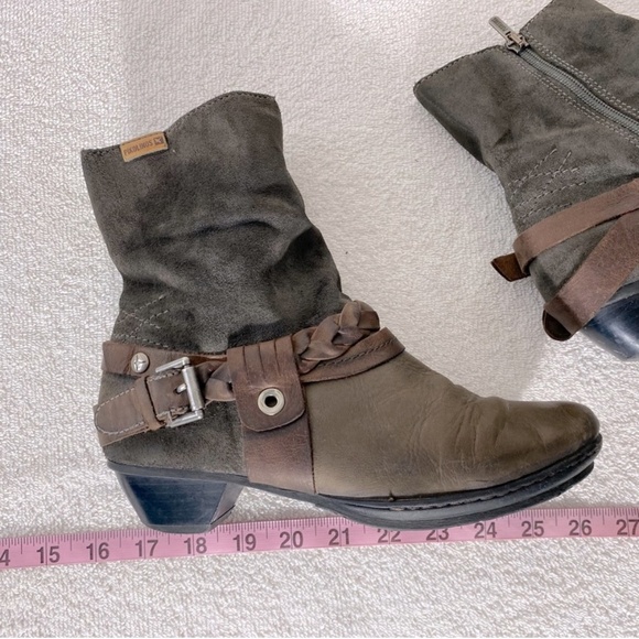 PIKOLINOS Two Tone Brown Leather Round Toe Ankle Boots 36 - Picture 15 of 15